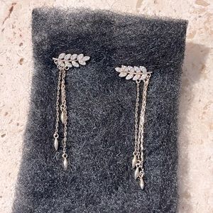 925 sterling silver over gold CZ earrings